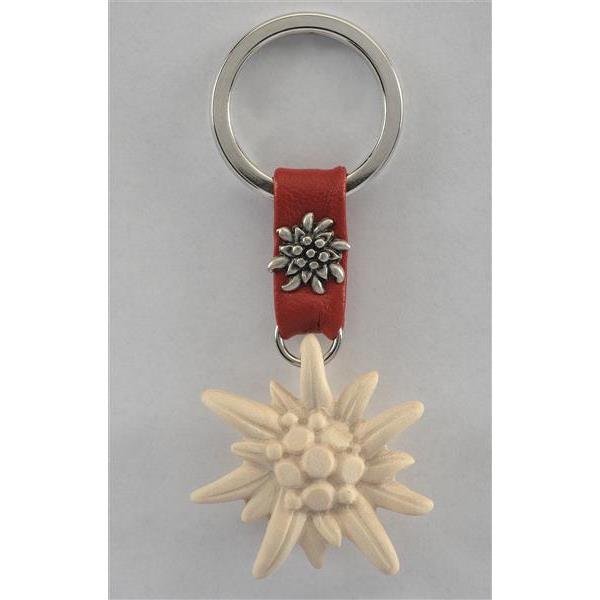 Edelweiss keychain/leather decor - natural