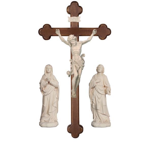 Crucifixion group Leonardo-cross baroque - natural