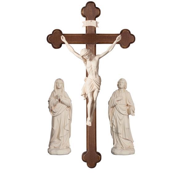 Crucifixion group Siena-cross baroque - natural