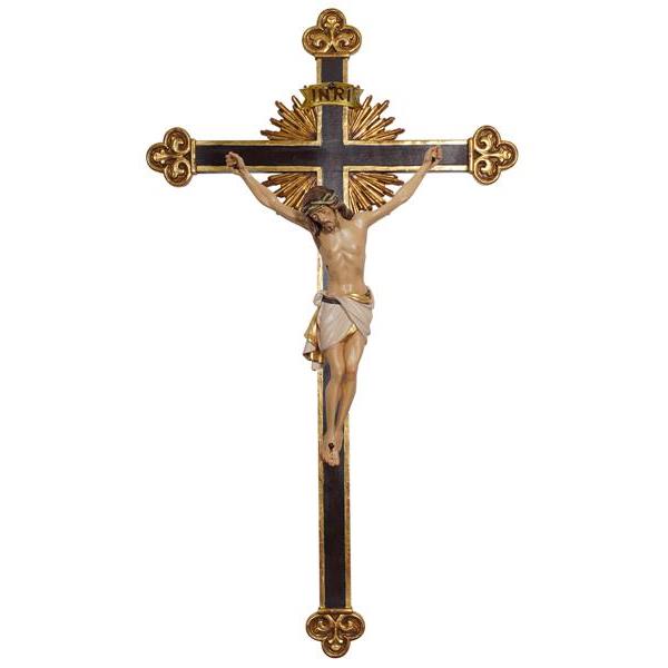Corpus Siena-cross baroque with shine - color