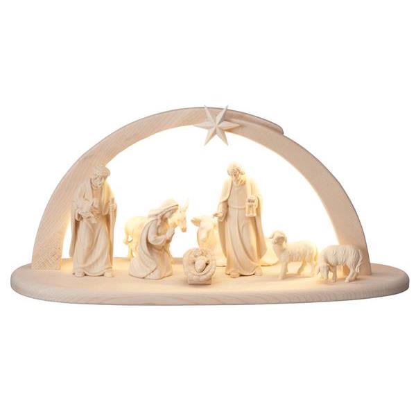 AD Nativity set 10 pcs-Stable Leonardo with lighting - natural