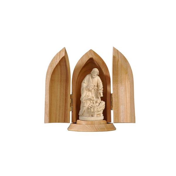 Holy Night crib in niche - natural