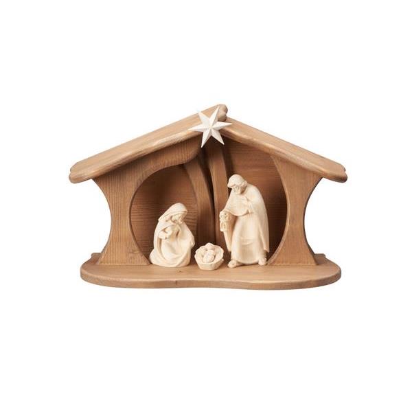 PE Nativity Set 5 pcs-stable Luce for Holy Family - natural