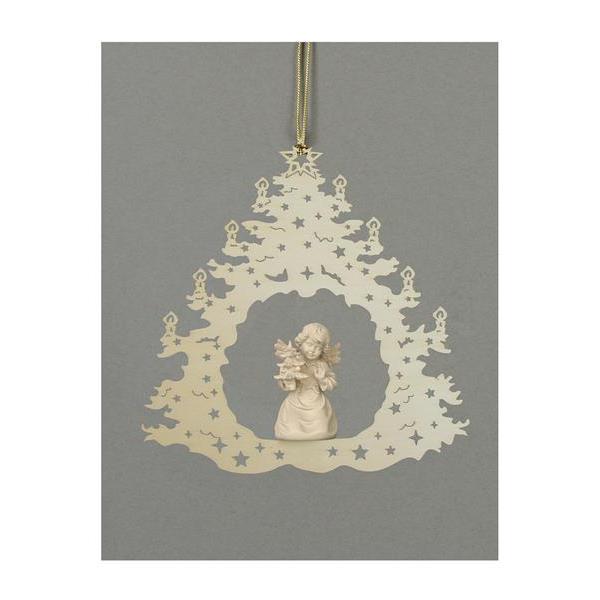 Christmas tree-Bell angel with tree - natural