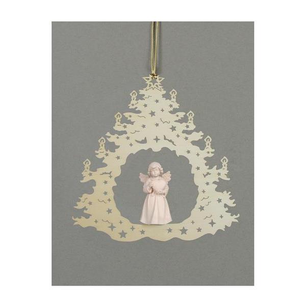 Christmas tree-Bell ang.stand.with heart - natural