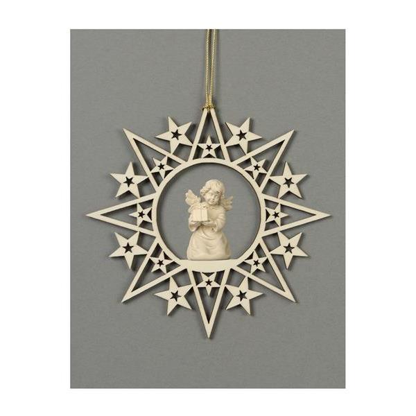 Star with stars-Bell angel with parcel - natural