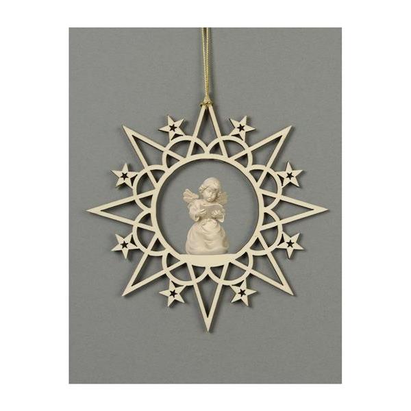 Star with clouds-Bell angel with notes - natural
