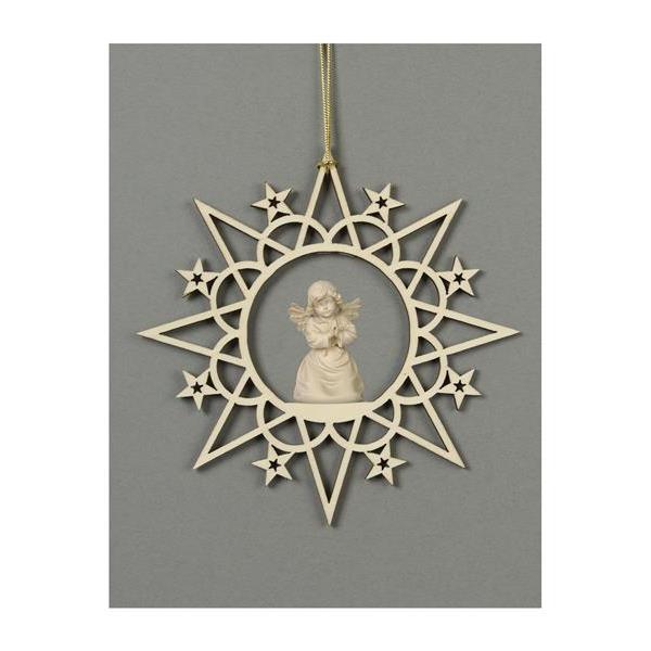Star with clouds-Bell angel praying - natural