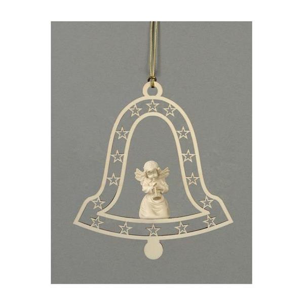 Bell-Bell angel with trumpet - natural