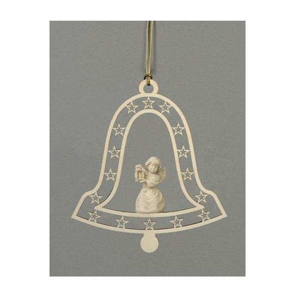 Bell-Bell angel with lantern - natural