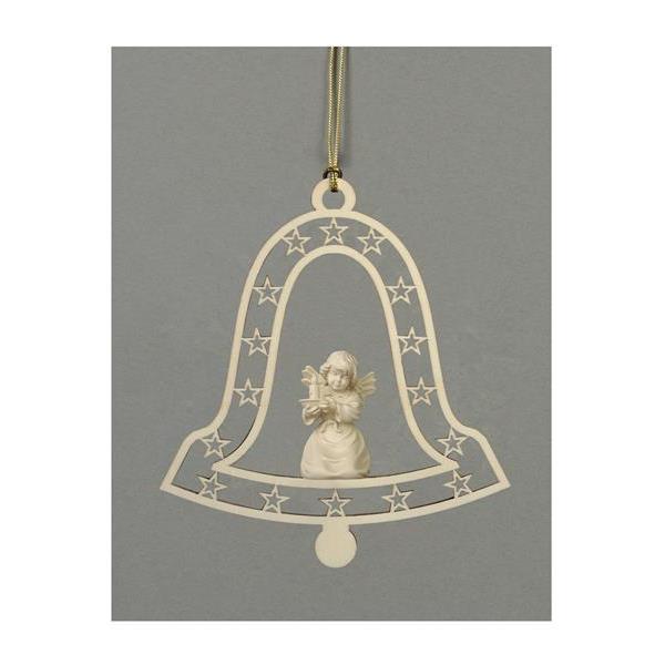 Bell-Bell angel w.candle-carrier - natural