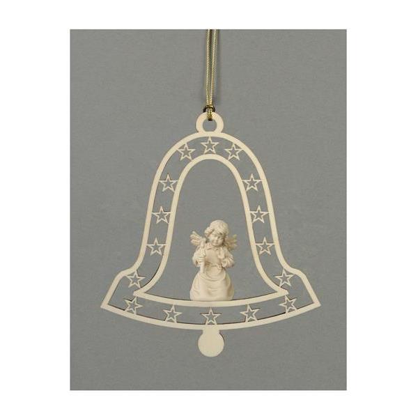 Bell-Bell angel with candle - natural