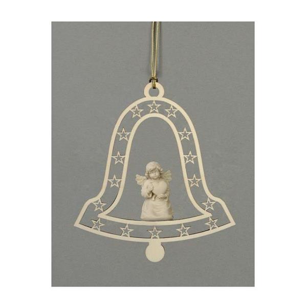 Bell-Bell angel with heart - natural
