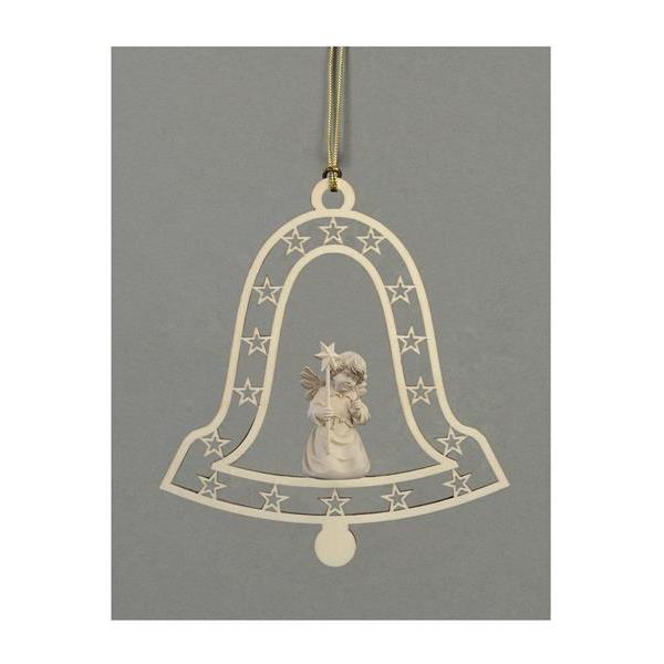 Bell-Bell angel with star - natural