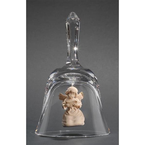 Crystal bell with Bell angel notes - natural