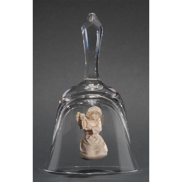 Crystal bell with Bell angel lantern - natural