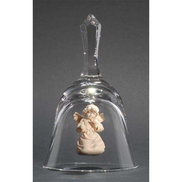Crystal bell with Bell angel bell - natural