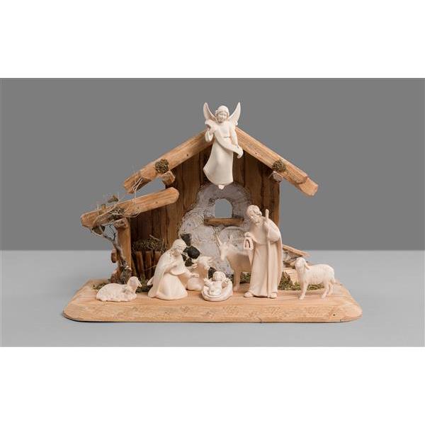 Familystable Holy Night + 8 figurines Light Nativity - natural