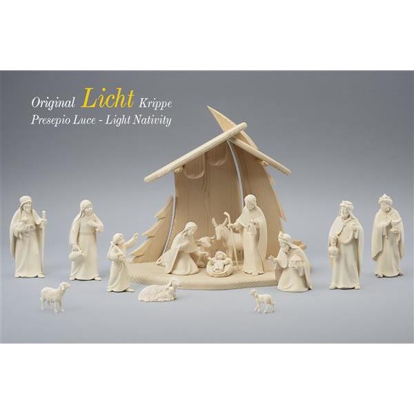 LI Stable Christmastree + 15 figurines Light nativity - natural
