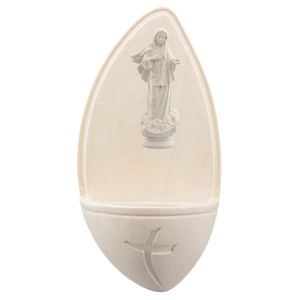 Holy water basin modern style+Madonna Medugorje - waxed 
