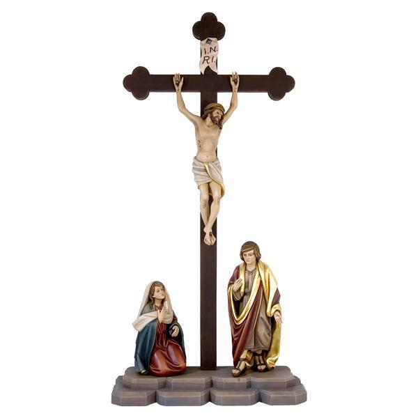 Crucifixion Group with Pedestal - natural