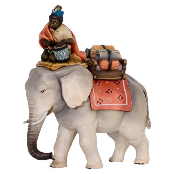 Elephant with Rider and Baggage - natural