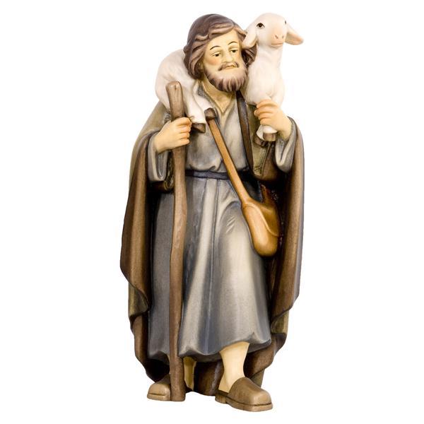 Standing Shepherd with Sheep on Shoulders - natural