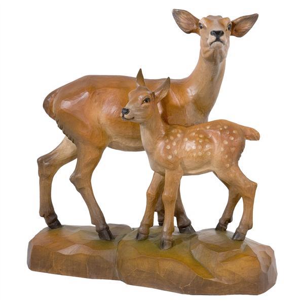 Hind with Fawn - color