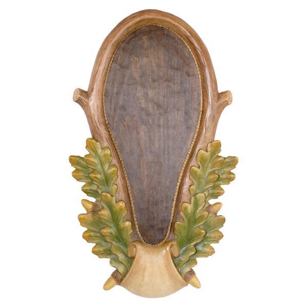 Trophy Plaque for Stag Bayern big lime-wood - natural