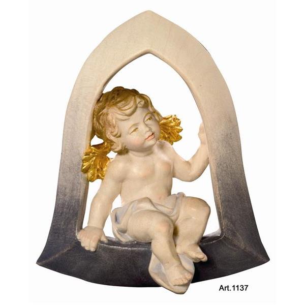 Angel on a bell looking up - Acquarel