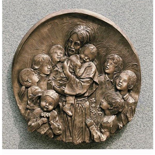 Jesus with children - bronze - 