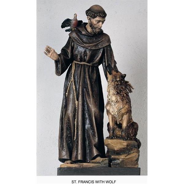 St.Francis of Assisi with wolf - color