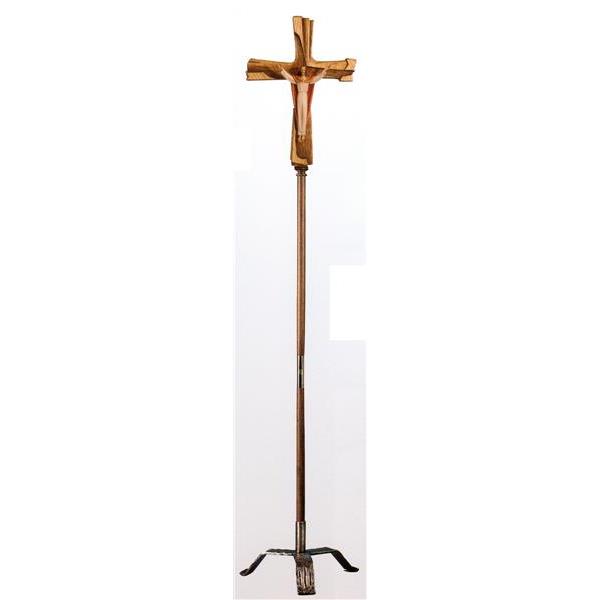 Processional Cross with Risen Christ - color