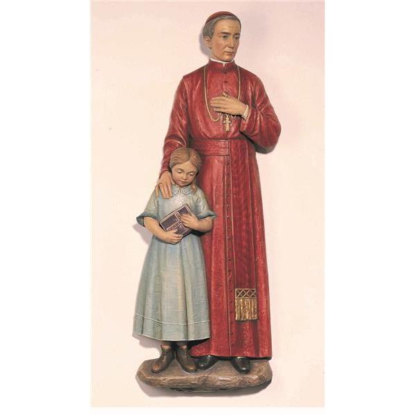 St.John Neumann with child - Relief 3/4 - Fiberglass Color