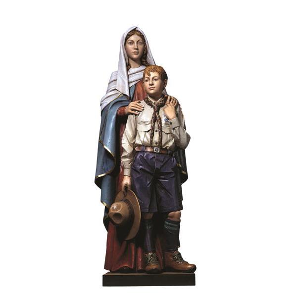 Our lady with the boy scout - Fiberglass Color