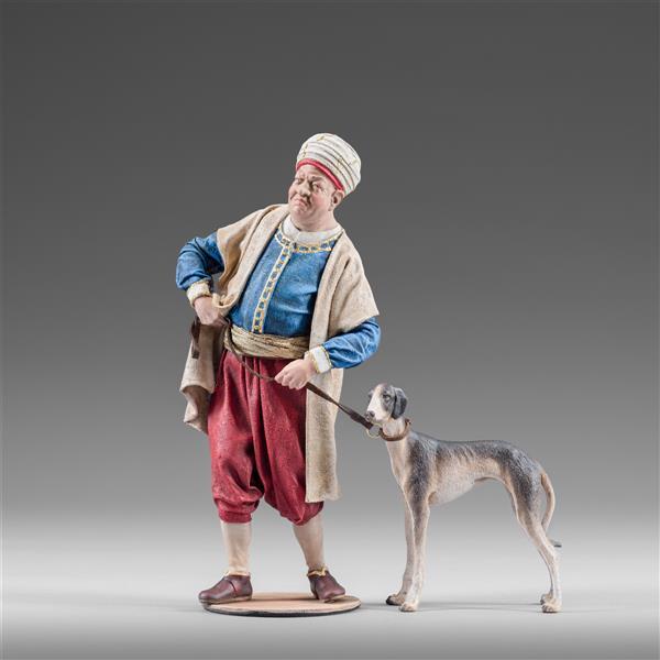 Footman with greyhound - color