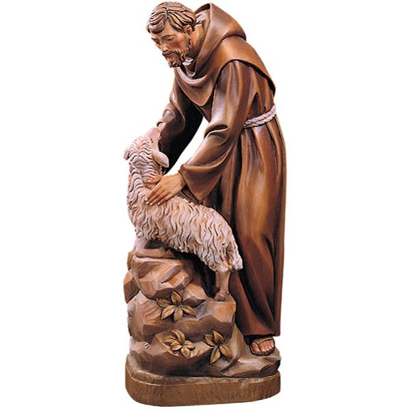 St. Francis with sheep 9.84 inch - color