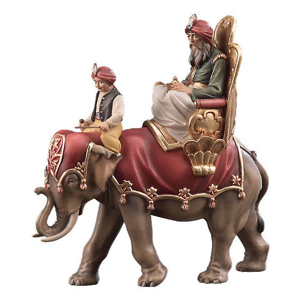 Wise Ma with elefant and driver - color