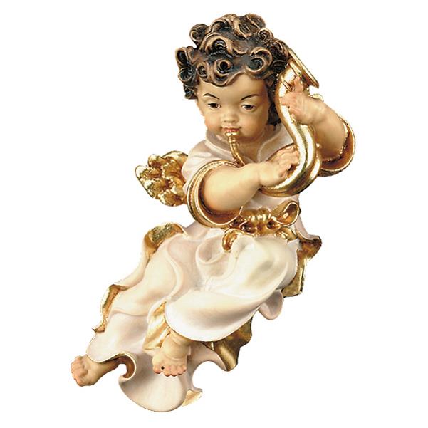 Baroque angel with horn 11.81 inch - color