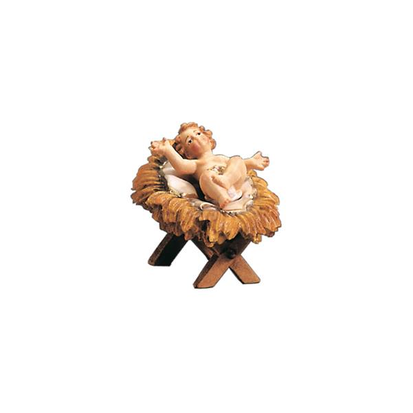 Infant Jesus with cradle - 2 pieces - color
