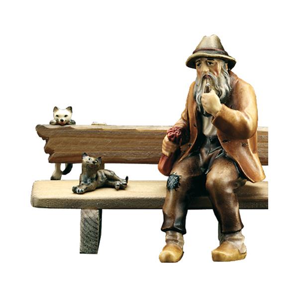 Man sitting on bench - color