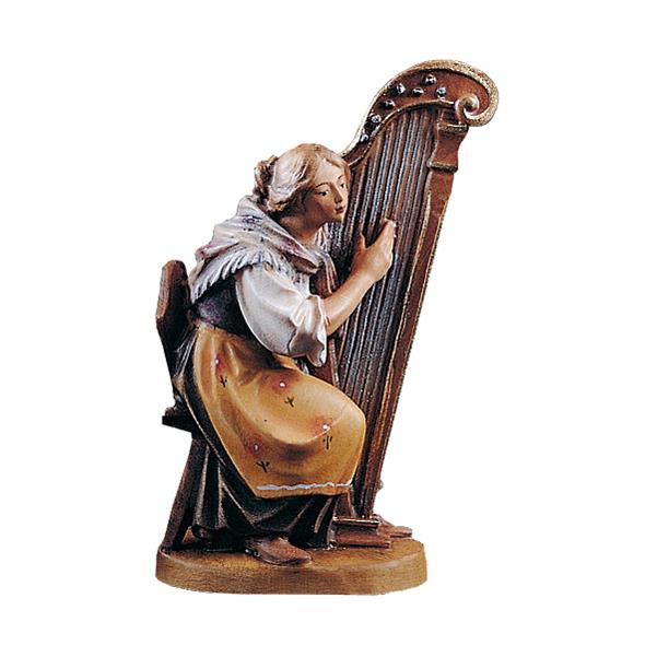 Woman with harp - color