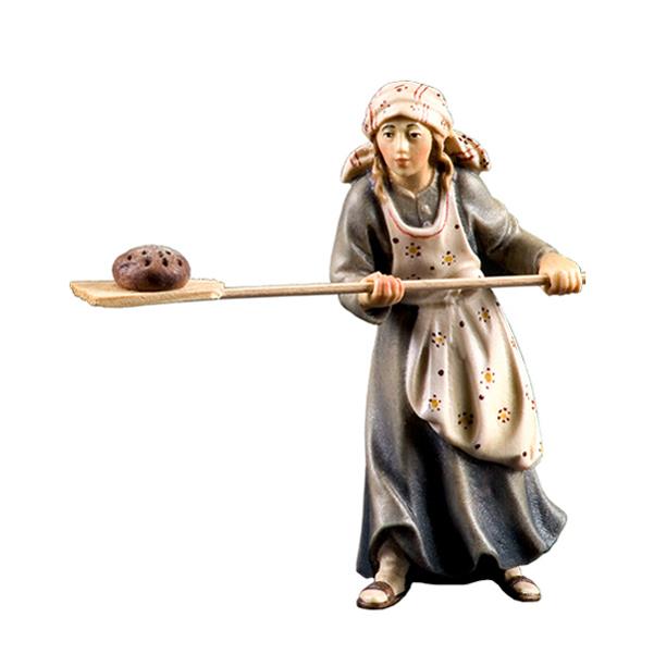 Farmer's wife with bread-shovel - color