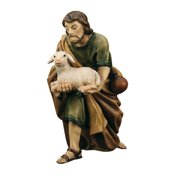 Shepherd with lamb - color