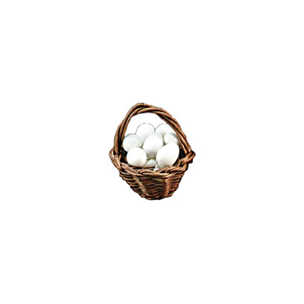 Basket with eggs - color