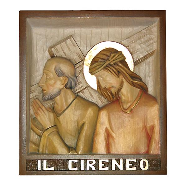 Via Crucis 14 st. 11.02x11.81 inch price per frame per sculpture - color