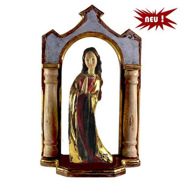 Arch Console with Praying Girl - antique gold leaf