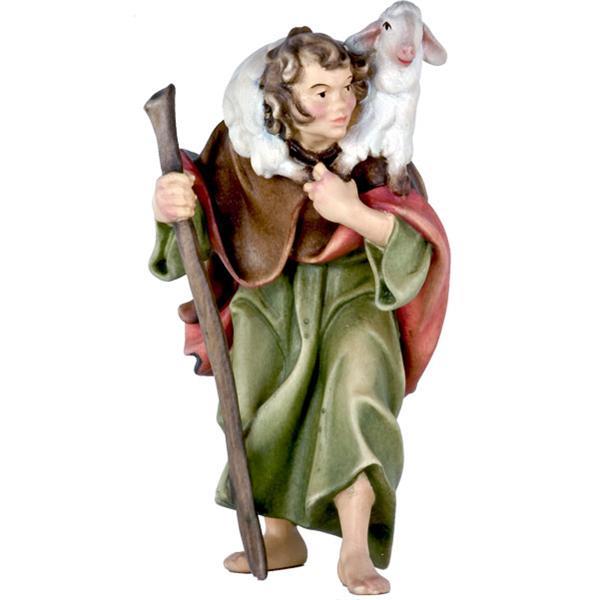 Shepherd with lamb - color