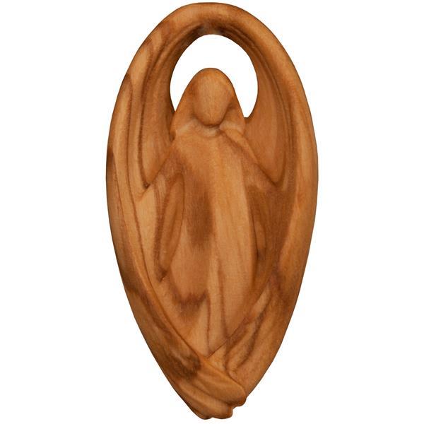 Lucky charm - guardian angel, oliv wood - natural