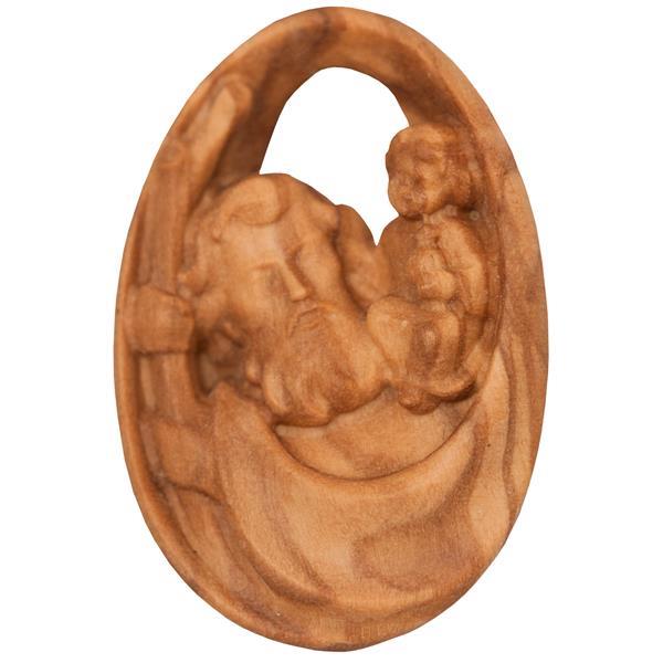 Lucky charm - Saint Christopher, oliv wood - natural